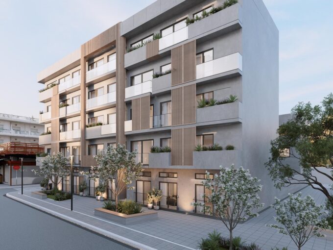 Architectural exterior rendering of Alatsaton Project N675 at P. Tsaldari 4 in Nikaia