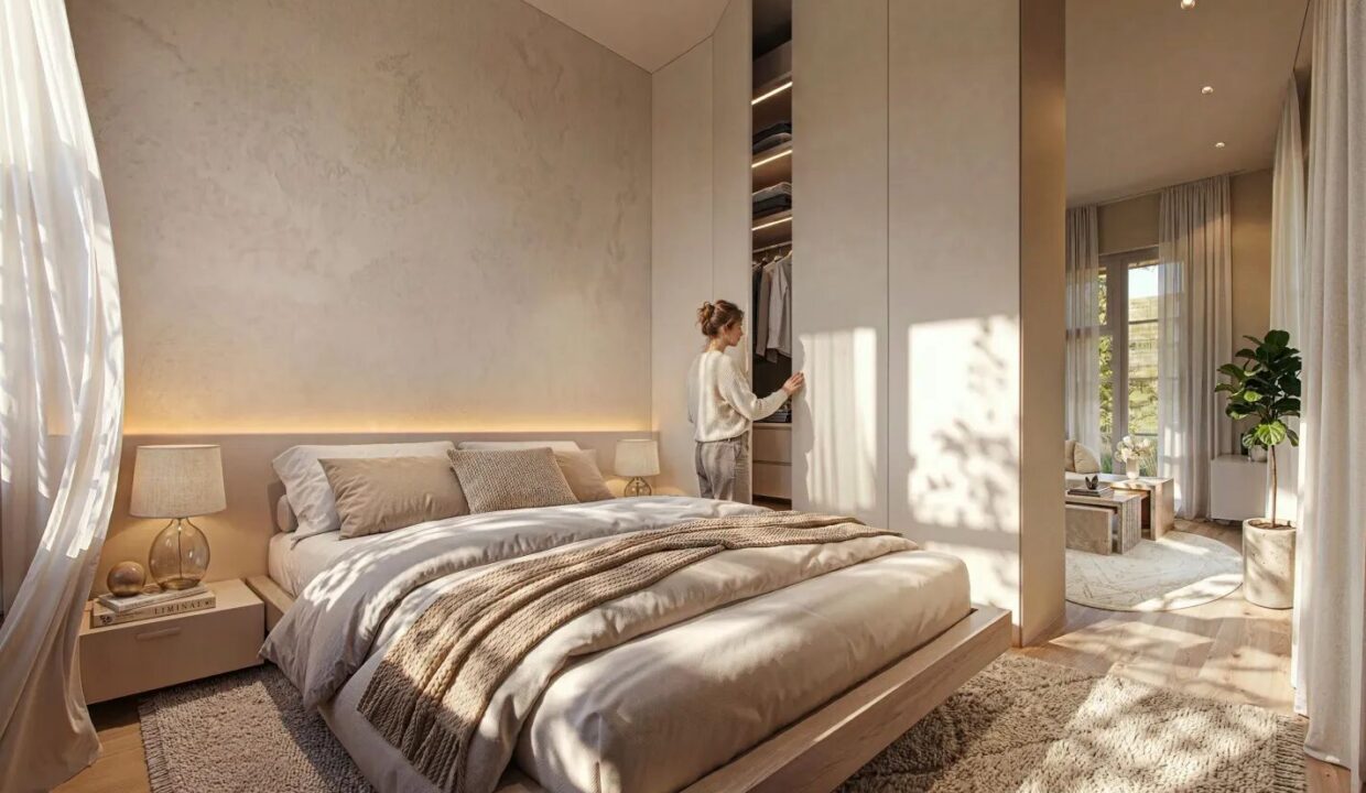 North Village GV – living area interior, Nea Erythraia Golden Visa apartments